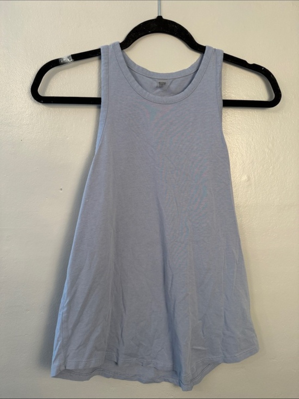 Beyond Yoga Barre 3 Light Blue A-Line Tank Top light blue size small